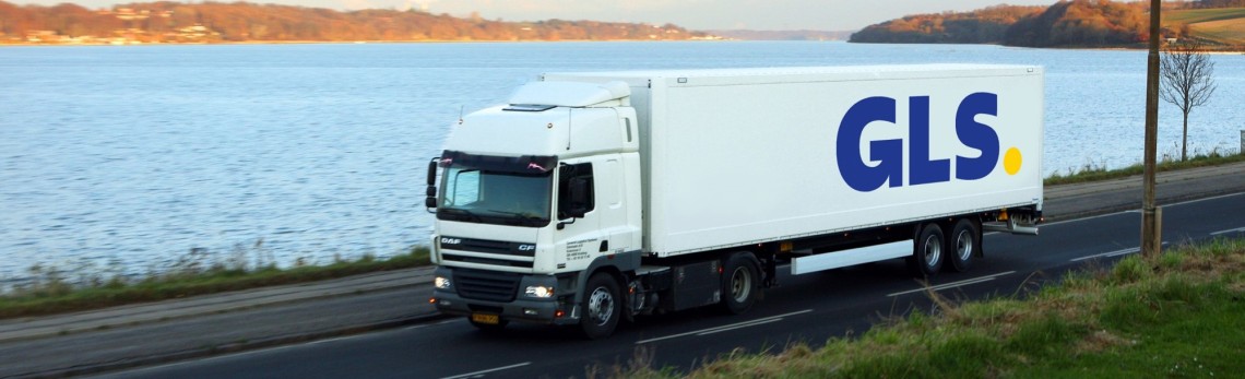 GLS trailers crossing over a bridge