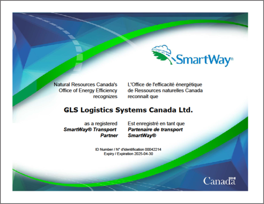 SmartWay certificate.