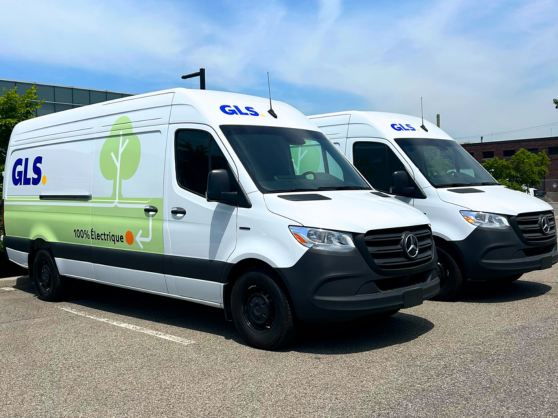 Deux eSprinters GLS 100% électriques.