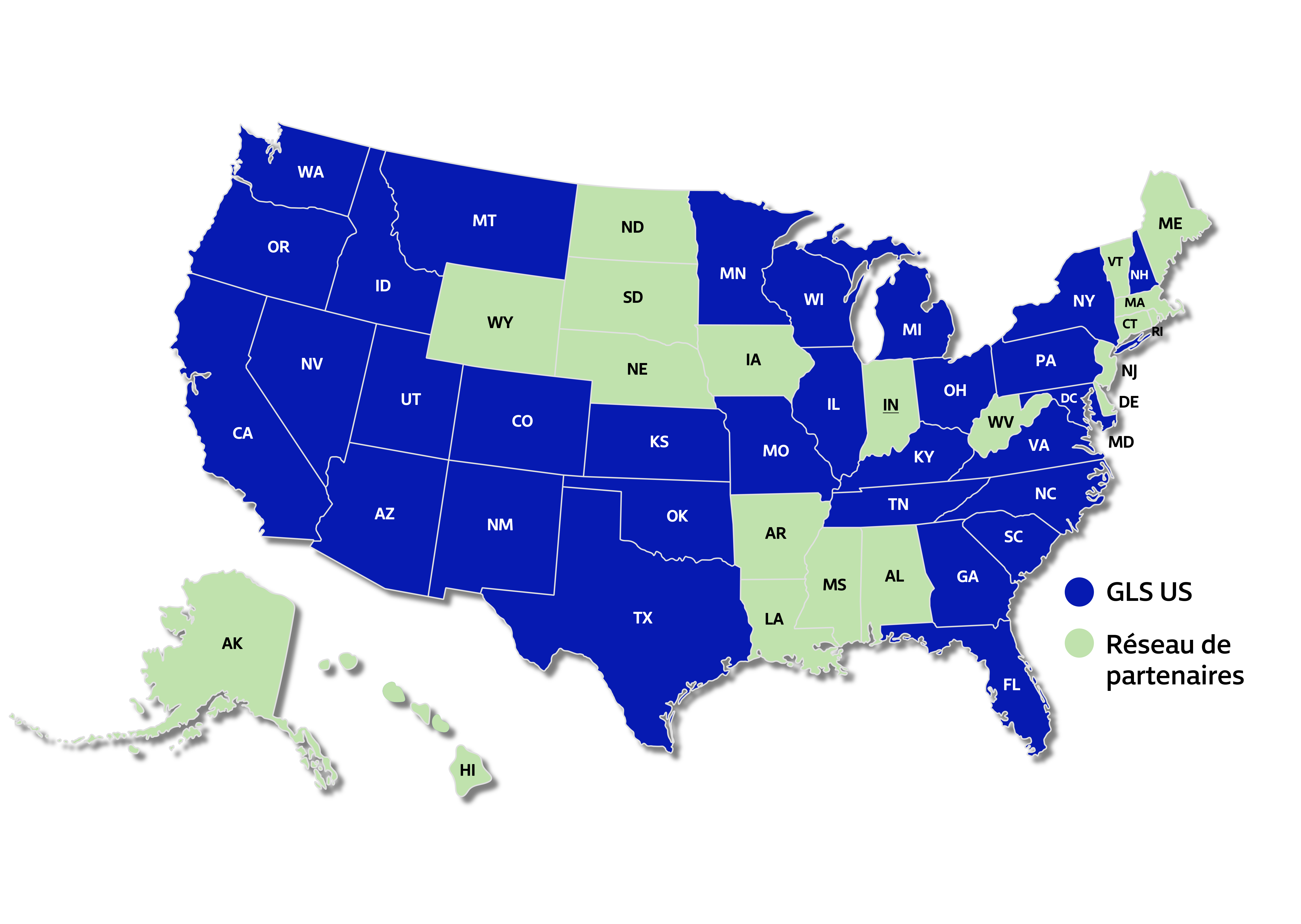 Carte de GLS US