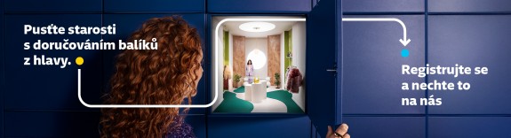 E-tailer banner s ponukou k registraci k přepravě