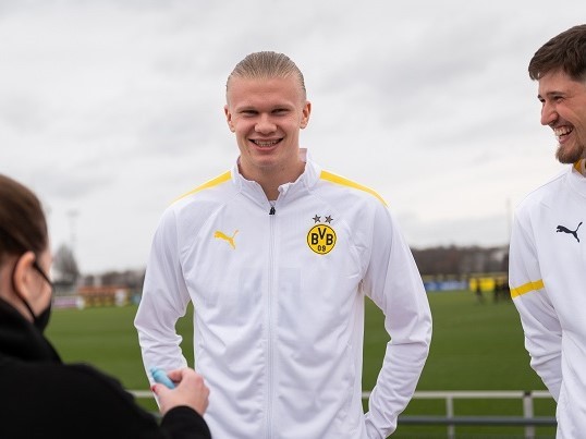 erling Haaland at the BVB-GLS-TV-Spot-Shooting