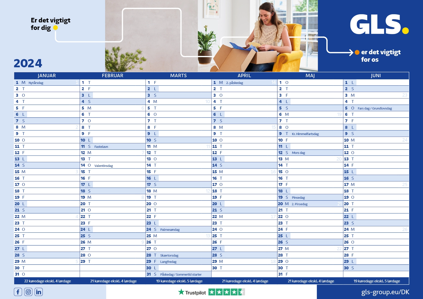 GLS calendar 2024