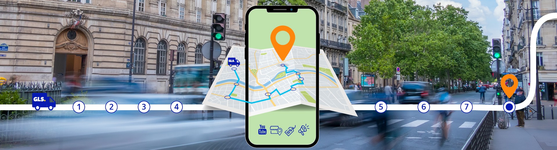 Parcel tracking screen with GLS Engage Plus