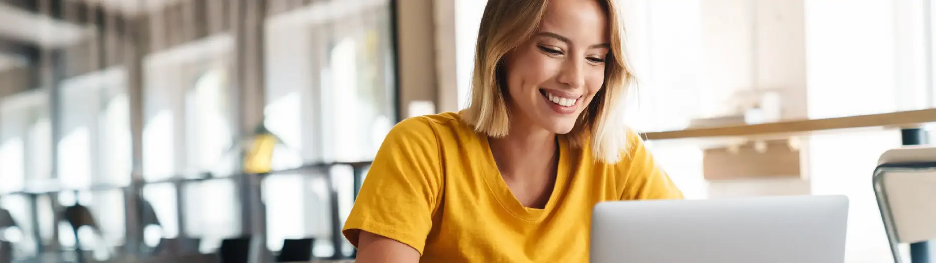 A customer reviewing her shipments from her YourGLS account