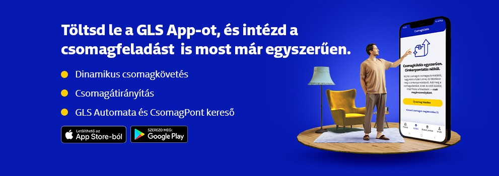 GLS Applikáció csomagfeladáshoz, csomag nyomon követéshez.
